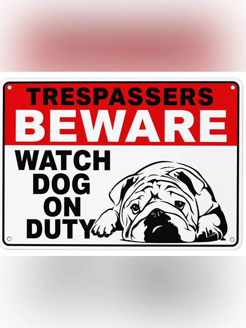 NEW Trespassers Beware Watch Dog On Duty Metal Sign